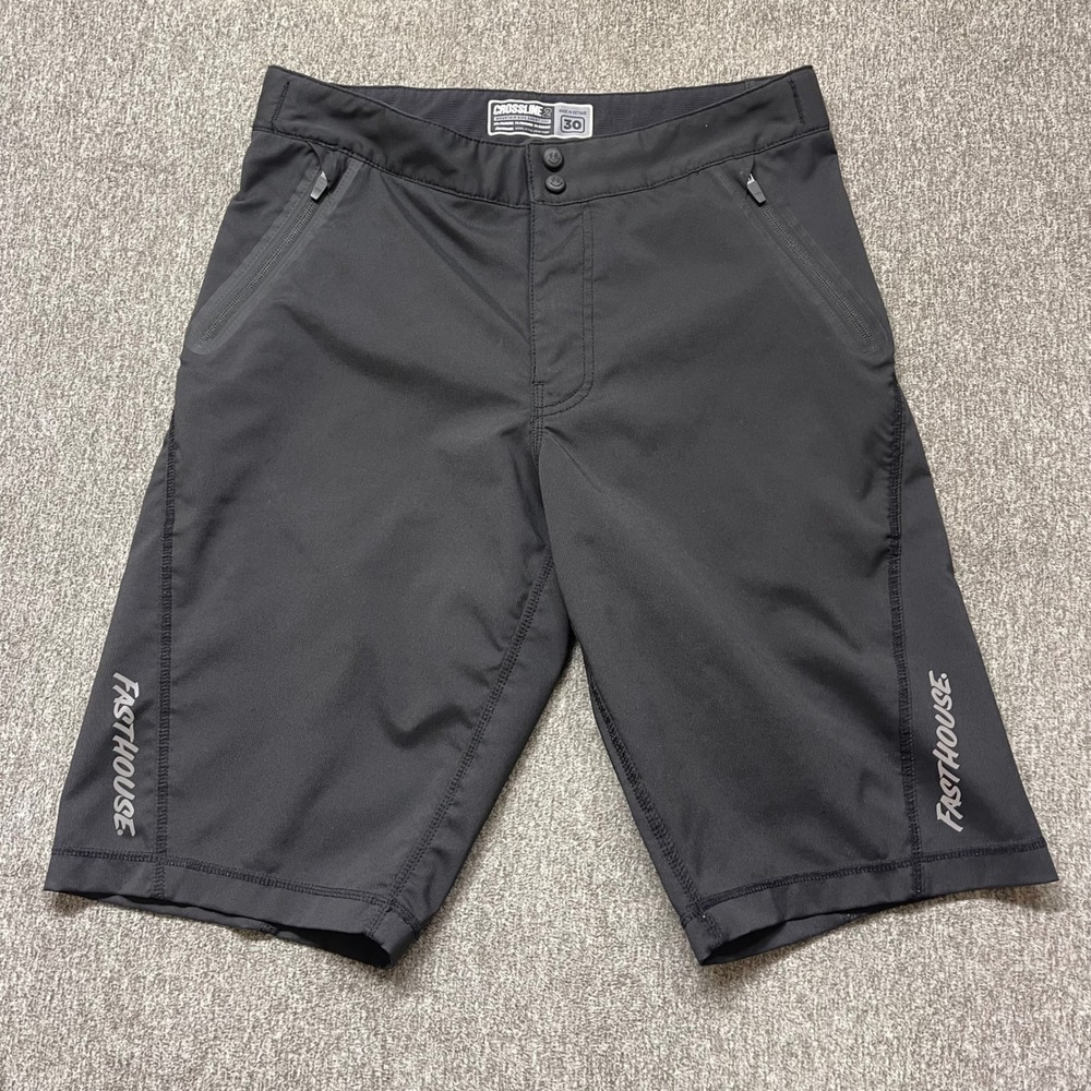 Fasthouse Crossline 2 Mountain Bike Shorts‎ Mens 30 Black MTB Cycling Trail
